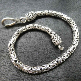 Armkette - Silber - Königskette - 4mm - 23cm - handgefertigt Armkette - Silber - Königskette - 4mm - 23cm - handgefertigt