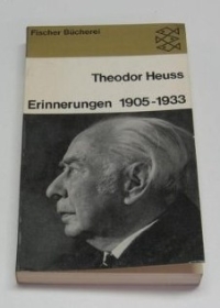 Buch - Theodor Heuss - Erinnerungen 1905 - 1933 +++EINZELSTÜCK+++ Buch - Theodor Heuss - Erinnerungen 1905 - 1933 +++EINZELSTÜCK+++