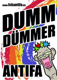 Dumm Dümmer Antifa - Aufkleber Paket 100 Stück Dumm Dümmer Antifa - Aufkleber Paket 100 Stück