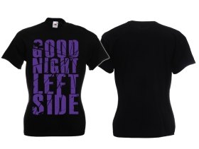 Frauen T-Shirt - Good Night left Side - Splitter - schwarz/lila Frauen T-Shirt - Good Night left Side - Splitter - schwarz/lila