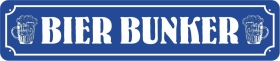 Blechschild - Bier Bunker - XXL-Version - S236 (413) Blechschild - Bier Bunker - XXL-Version - S236 (413)