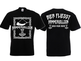 T-Hemd - Männertag - Hammervollson - Bier fliesst durch meine Adern - schwarz T-Hemd - Männertag - Hammervollson - Bier fliesst durch meine Adern - schwarz