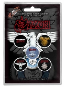 Button Pack - Saxon Wheels Of Steel Badge Pack Button Pack - Saxon Wheels Of Steel Badge Pack