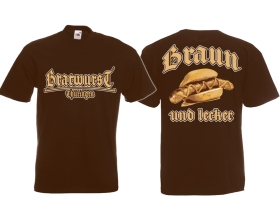 T-Hemd - Bratwurst Thüringen - Braun und Lecker - braun T-Hemd - Bratwurst Thüringen - Braun und Lecker - braun