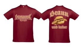 Frauen T-Shirt - Bratwurst Thüringen - Braun und Lecker - burgundy Frauen T-Shirt - Bratwurst Thüringen - Braun und Lecker - burgundy