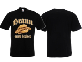 Frauen T-Shirt - Braun und Lecker - Frontdruck Frauen T-Shirt - Braun und Lecker - Frontdruck