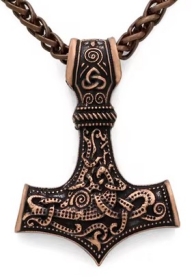 Halskette - Thors Hammer - Bronzefarbe - Zeitalter der Ehre Halskette - Thors Hammer - Bronzefarbe - Zeitalter der Ehre