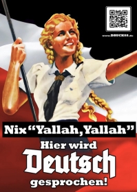 Nix "e;Yallah,Yallah"e; - Hier wird Deutsch gesprochen - Aufkleber Paket 50 Stück Nix "e;Yallah,Yallah"e; - Hier wird Deutsch gesprochen - Aufkleber Paket 50 Stück