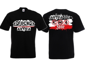 Frauen T-Shirt - Antifa freie Zone - schwarz Frauen T-Shirt - Antifa freie Zone - schwarz