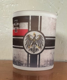 Glas Tasse - Reichskriegsflagge - vintage Glas Tasse - Reichskriegsflagge - vintage