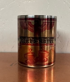 Edelstahltasse mit Karabinerhakengriff - Reichskaffee - Motiv 2 Edelstahltasse mit Karabinerhakengriff - Reichskaffee - Motiv 2