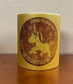 Glitzer Tasse - gold - Aryan Unicorn - Motiv 2 Glitzer Tasse - gold - Aryan Unicorn - Motiv 2