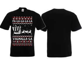 T-Hemd - Julfest - Fa-la-la-la - Valhalla-la - Drachenboot T-Hemd - Julfest - Fa-la-la-la - Valhalla-la - Drachenboot