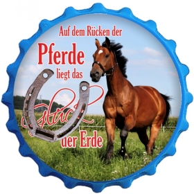 Flaschenöffner / Kapselheber - Das Glück der Erde liegt auf dem Rücken der Pferde - Motiv 2 Flaschenöffner / Kapselheber - Das Glück der Erde liegt auf dem Rücken der Pferde - Motiv 2
