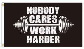 Fahne - Nobody Cares Work Harder - Bodybuilding (320) Fahne - Nobody Cares Work Harder - Bodybuilding (320)
