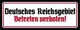 Holzschild - 27x10cm - Deutsches Reichsgebiet - Betreten Verboten Holzschild - 27x10cm - Deutsches Reichsgebiet - Betreten Verboten