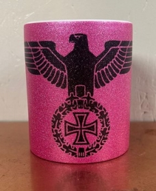 Glitzer Tasse - purple - Reichsadler mit Eisernem Kreuz Glitzer Tasse - purple - Reichsadler mit Eisernem Kreuz
