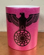 Glitzer Tasse - purple - Reichsadler mit Schwarzer Sonne Glitzer Tasse - purple - Reichsadler mit Schwarzer Sonne
