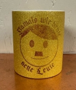 Glitzer Tasse - gold - Nettes Gesicht Glitzer Tasse - gold - Nettes Gesicht