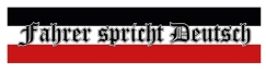 Holzschild - 10x45cm - Fahrer spricht Deutsch Holzschild - 10x45cm - Fahrer spricht Deutsch