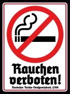 Holzschild - 30x40cm - Rauchen verboten Holzschild - 30x40cm - Rauchen verboten