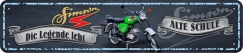 Blechschild - Simson - die Legende lebt - alte Schule XXL-Version - S259 (464) Blechschild - Simson - die Legende lebt - alte Schule XXL-Version - S259 (464)