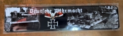 Blechschild - 10x45cm - Deutsche Wehrmacht - Tiger Panzer XXL-Version - D188 (461) Blechschild - 10x45cm - Deutsche Wehrmacht - Tiger Panzer XXL-Version - D188 (461)