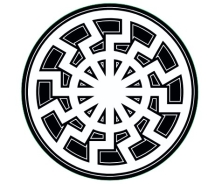 PVC Aufkleber - Schwarze Sonne