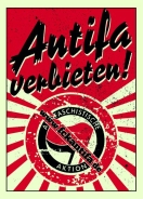 Antifa verbieten - Motiv 2 - Aufkleber Paket 100 Stück