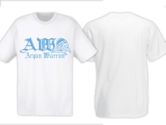 T-Hemd - Aryan Warrior - Logo - weiß/hellblau