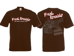 Frauen T-Shirt - Frank Rennicke - Über Länder, Grenzen, Zonen - braun