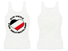 Frauen Top - Ein Herz für Deutschland - weiß Frauen Top - Ein Herz für Deutschland - weiß