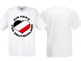T-Hemd - Ein Herz für Deutschland - klassisch - weiß T-Hemd - Ein Herz für Deutschland - klassisch - weiß