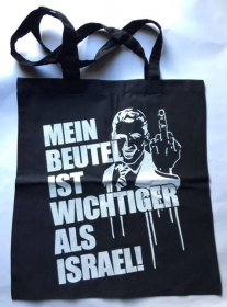 Stoffbeutel - Mein Beutel ist wichtiger als Israel - schwarz Stoffbeutel - Mein Beutel ist wichtiger als Israel - schwarz
