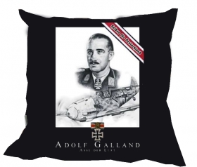 Kissen - Helden für Deutschland - Adolf Galland - schwarz Kissen - Helden für Deutschland - Adolf Galland - schwarz