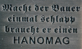 Pin - Hanomag Spruch Pin - Hanomag Spruch
