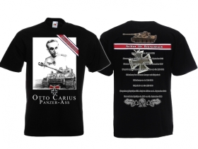 Frauen T-Shirt - Helden für Deutschland - Otto Carius - schwarz Frauen T-Shirt - Helden für Deutschland - Otto Carius - schwarz