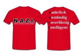 Frauen T-Shirt - N.A.Z.I. - Motiv 1 - rot Frauen T-Shirt - N.A.Z.I. - Motiv 1 - rot