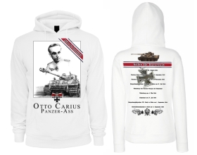 Kapuzenpullover - Helden für Deutschland - Otto Carius - weiß Kapuzenpullover - Helden für Deutschland - Otto Carius - weiß