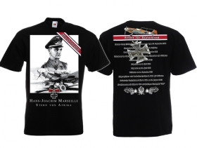 Frauen T-Shirt - Helden für Deutschland - Hans Joachim Marseille - schwarz Frauen T-Shirt - Helden für Deutschland - Hans Joachim Marseille - schwarz