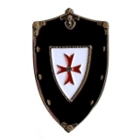 Pin - Templer - Wappen schwarzes Schild Pin - Templer - Wappen schwarzes Schild