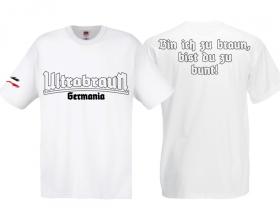 Frauen T-Shirt - Ultrabraun - bin ich zu braun - bist du zu bunt - weiß Frauen T-Shirt - Ultrabraun - bin ich zu braun - bist du zu bunt - weiß