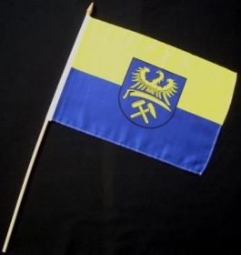 Stock-Flagge - Oberschlesien Stock-Flagge - Oberschlesien