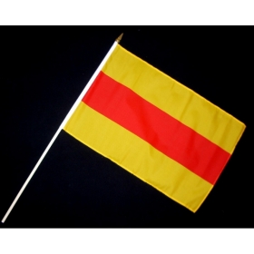 Stock-Flagge - Baden ohne Wappen Stock-Flagge - Baden ohne Wappen