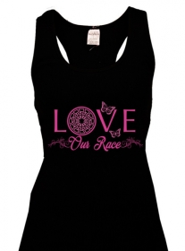 Frauen Top - Love our Race - schwarz/lila Frauen Top - Love our Race - schwarz/lila