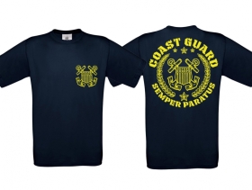 T-Hemd - Coastguard - navy/gelb - Motiv3 T-Hemd - Coastguard - navy/gelb - Motiv3