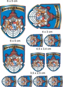 Aufkleber Set - Königreich Bayern Wappen Aufkleber Set Aufkleber Set - Königreich Bayern Wappen Aufkleber Set