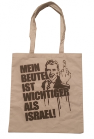 Stoffbeutel - Mein Beutel ist wichtiger als Israel - weiß Stoffbeutel - Mein Beutel ist wichtiger als Israel - weiß