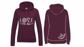 Frauen College Hoodie - Love our Race - burgundy Frauen College Hoodie - Love our Race - burgundy