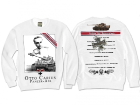 Pullover - Helden für Deutschland - Otto Carius - weiß Pullover - Helden für Deutschland - Otto Carius - weiß